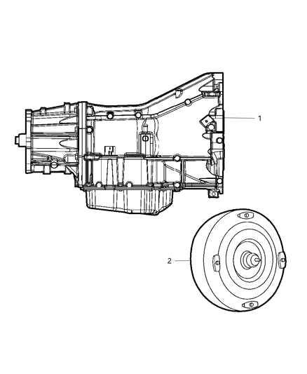 2006 Jeep Wrangler Transmission Assembly of Automatic Transmission Diagram