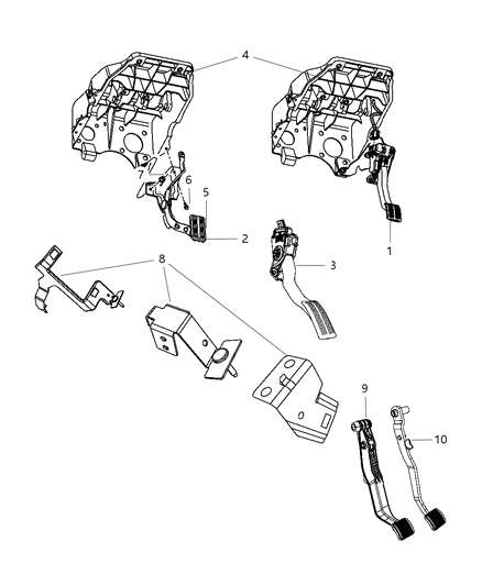 2008 Dodge Ram 3500 Bracket Connector Diagram for 56051136AC