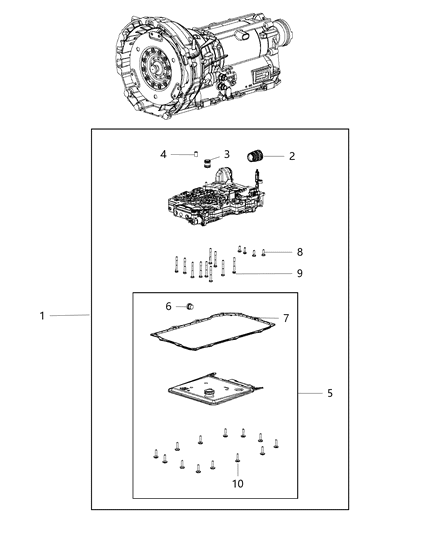 2015 Dodge Challenger Valve Body & Control Unit Transmission Diagram for 68261587AA