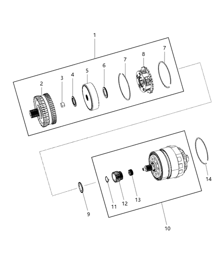 2010 Chrysler Sebring Gear Train - Underdrive Compounder Diagram 3 - Thumbnail