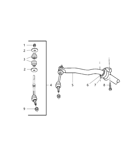 2007 Dodge Ram 3500 Pickup Front Sway Bar Diagram