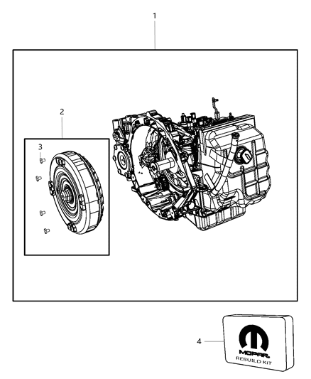 2008 Dodge Grand Caravan Converter Package Torque Diagram for 68036990AA