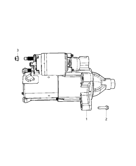 2018 Jeep Wrangler JK (Previous-generation) Starter & Related Parts Diagram 3 - Thumbnail