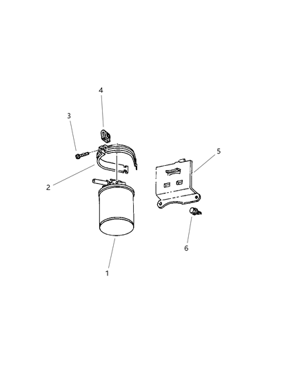 1997 Dodge Ram Van Vapor Canister Diagram for 53030381AB