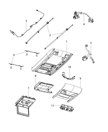 2015 Ram C/V Overhead Console Diagram 3 - Thumbnail