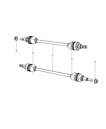 2008 Chrysler Pacifica Boot Kit Diagram for 68003627AA