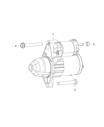 2015 Chrysler 200 Starter Engine Diagram for 56029783AA