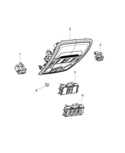 2020 Ram 1500 Switch Assembly Diagram for 6EM27TX7AC