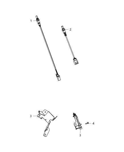2013 Dodge Dart Oxygen Sensor, Rear Diagram for 68142340AA