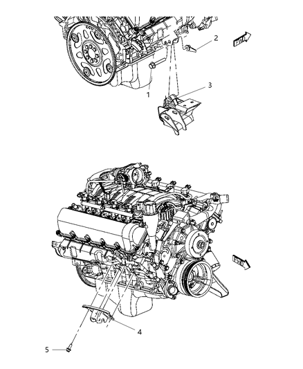 2009 Chrysler Aspen Engine Mounting Right Side Diagram 2 - Thumbnail