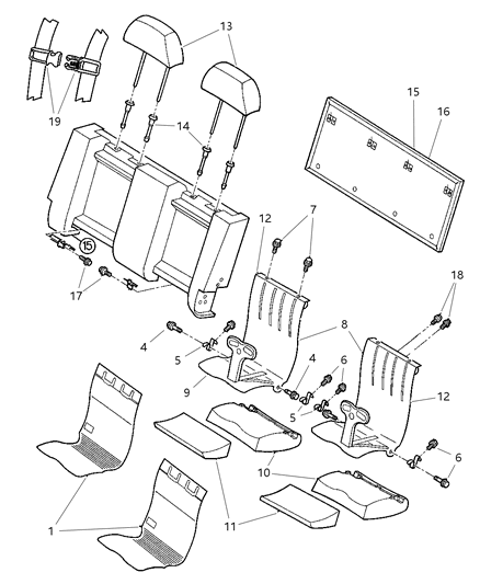 1997 Dodge Caravan Child Seat - Reclining Diagram 1 - Thumbnail