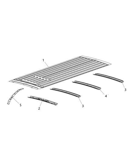 2020 Ram ProMaster 1500 Roof Panel Diagram 1 - Thumbnail