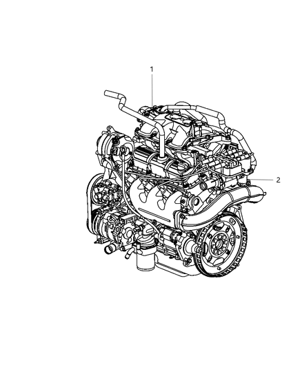 2009 Jeep Wrangler Engine Assembly & Service Diagram 2 - Thumbnail