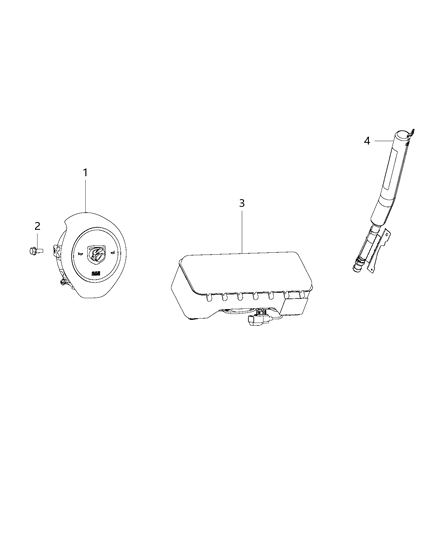 2017 Dodge Viper Air Bag Driver, Driver Side Diagram for 5VT61DX9AA