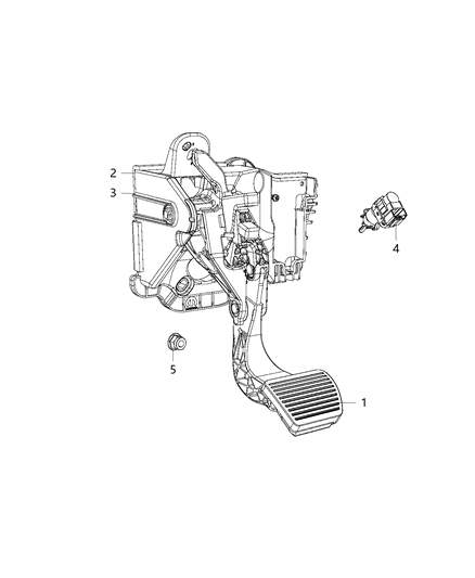 2018 Jeep Compass Pedal Brake And Accelerator Diagram for 68319939AA