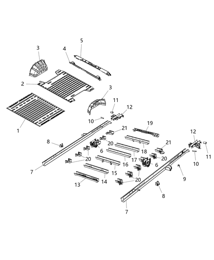 2014 Ram ProMaster 2500 Floor Pan Rear Diagram 3 - Thumbnail