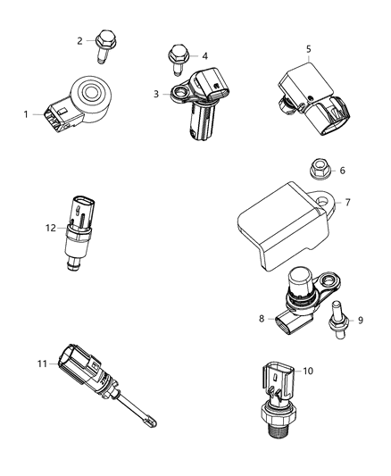 2015 Chrysler 200 Sensors, Engine Diagram 1 - Thumbnail