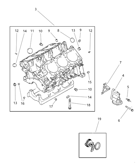 1999 Chrysler Sebring Convertible Cylinder Block Diagram 2 - Thumbnail