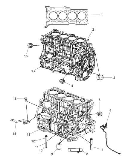 2007 Jeep Patriot Cord Engine Block Heater Diagram for 5033279AA