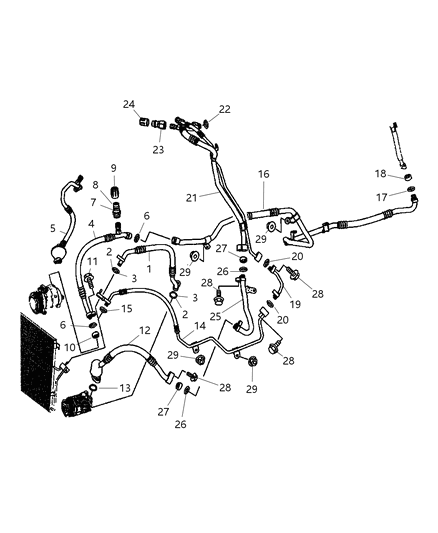 2007 Dodge Sprinter 2500 Suction Line Diagram for 68012755AA