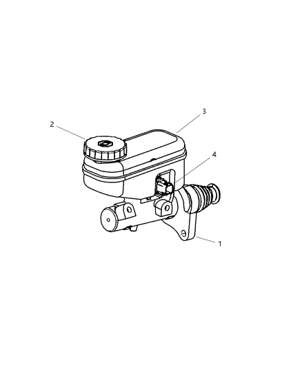 2005 Chrysler Sebring Sedan & Convertible Master Cylinder Diagram