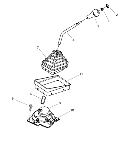 2000 Jeep Wrangler Gear Shift Controls Diagram 2 - Thumbnail
