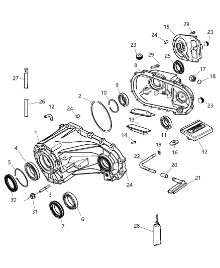 2006 Jeep Commander Module Transfer Case Control Diagram for 56044129AK