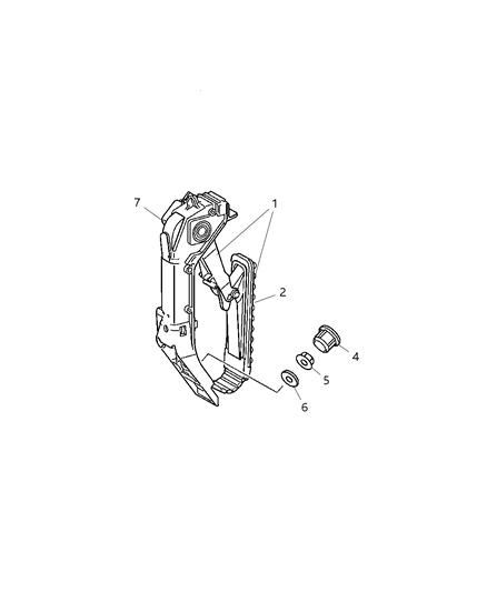 2004 Chrysler Crossfire Pedal Brake Diagram for 5102641AA