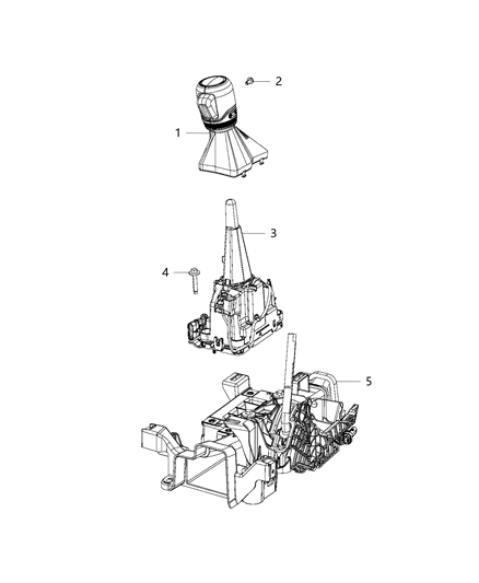 2018 Jeep Wrangler All-new Model Gearshift Controls Diagram 1 - Thumbnail