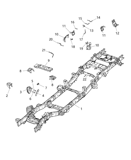 2015 Ram 3500 Pickup Frame, Complete Diagram 2 - Thumbnail