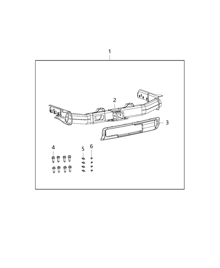 2016 Jeep Grand Cherokee Trailer Hitch, Rear Diagram for 52124606AF