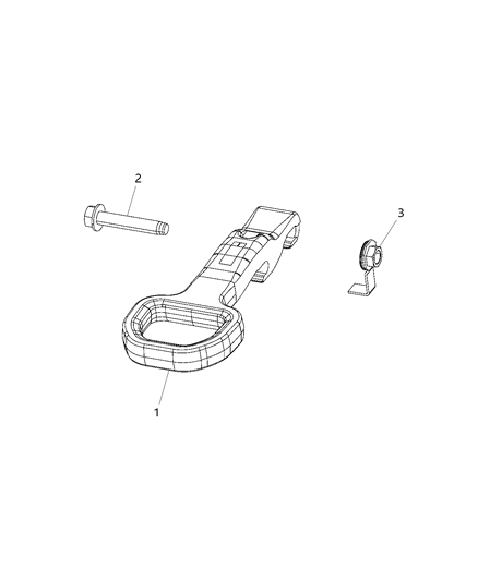 2020 Ram 3500 Cab Chassis Tow Hooks, Front Diagram