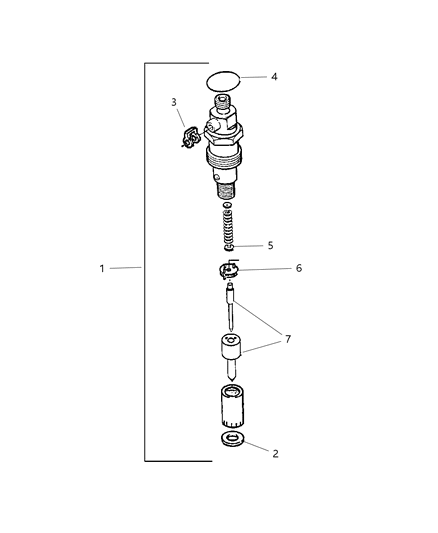 1998 Dodge Ram 2500 Quad & Club Cab Fuel Injector Diagram 1 - Thumbnail