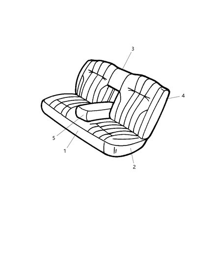 2002 Chrysler Concorde Cushion Rear Seat Diagram for WJ551T5AA