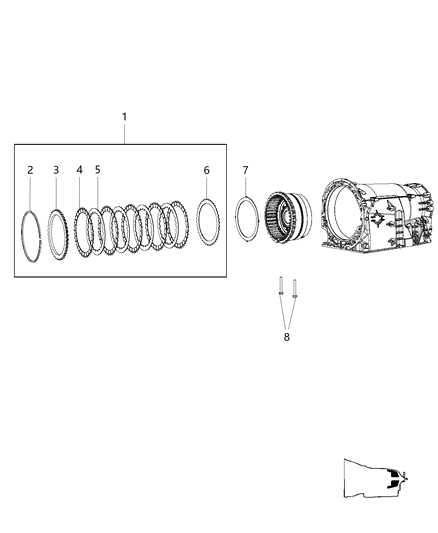 2012 Dodge Challenger B2 Clutch Assembly Diagram 1 - Thumbnail