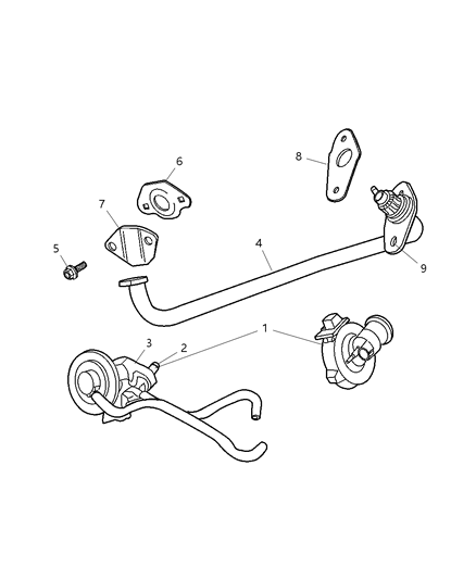 2005 Dodge Caravan Valve EGR Diagram for 4861635AF