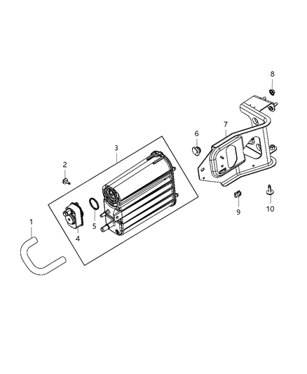 2012 Ram 3500 Bracket Vapor Canister Diagram for 52121584AD