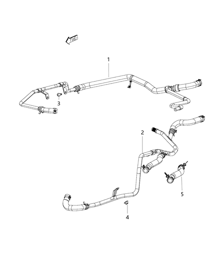 2015 Dodge Charger Return Hose Diagram for 68195675AB