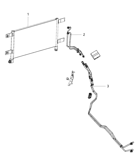 2020 Ram 3500 Cab Chassis Transmission Oil Cooler & Lines Diagram 1 - Thumbnail