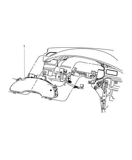 2008 Chrysler Pacifica Cluster Instrument Panel Diagram for 68038897AA