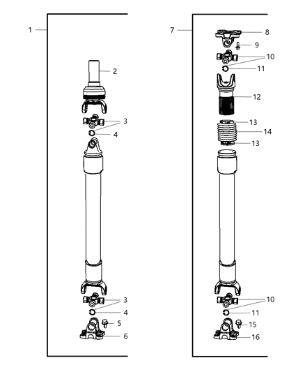 2008 Dodge Ram 1500 Shaft - Drive Rear Diagram 1 - Thumbnail