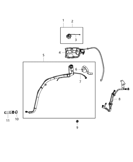 2013 Dodge Durango Tube Fuel Filler Diagram for 4578993AF