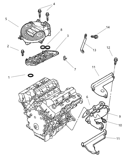 1999 Dodge Intrepid Manifolds - Intake & Exhaust Diagram 1 - Thumbnail