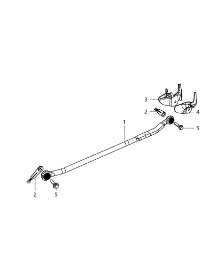 2008 Dodge Ram 3500 Cab Chassis Front Stabilizer Bar, Track Diagram