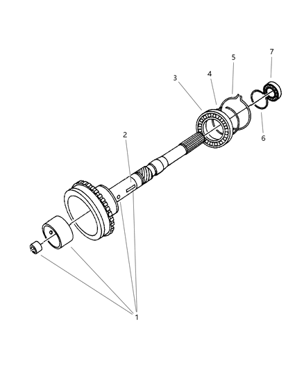 1998 Jeep Grand Cherokee Output Shaft Diagram 2 - Thumbnail