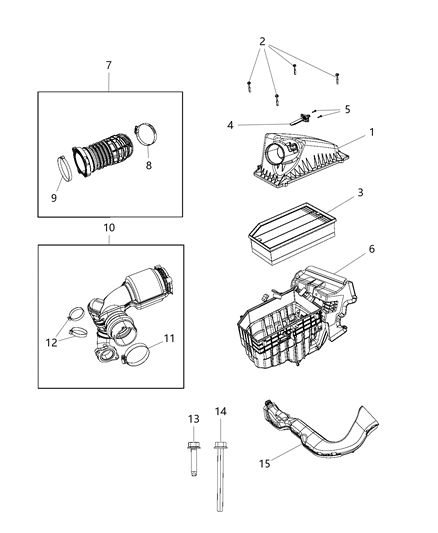 2018 Jeep Wrangler All-new Model Air Cleaner Diagram 3 - Thumbnail