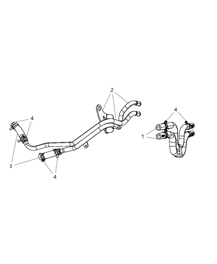 2009 Chrysler PT Cruiser Heater Plumbing Diagram 3 - Thumbnail