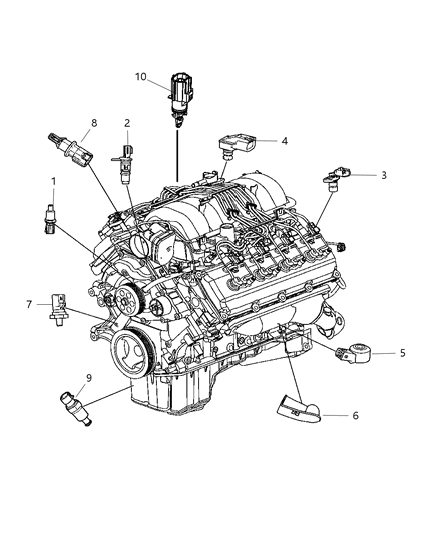 2010 Chrysler 300 Sensors - Engine Diagram 3 - Thumbnail