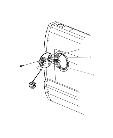 2009 Dodge Ram 3500 Pickup Fuel Door Diagram