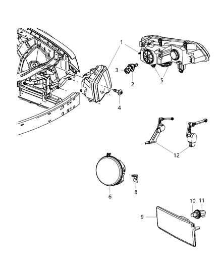 2014 Chrysler 300 Headlamp Diagram for 68143005AC